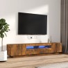 Ensemble de meubles TV avec lumières LED 2 pcs Chêne fumé 625463625463