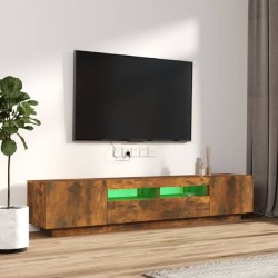 Ensemble de meubles TV avec lumières LED 2 pcs Chêne fumé 625463625463