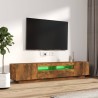 Ensemble de meubles TV avec lumières LED 2 pcs Chêne fumé 625463625463