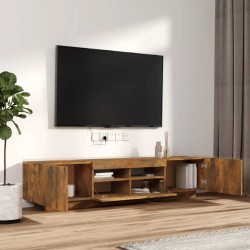 Ensemble de meubles TV avec lumières LED 2 pcs Chêne fumé 625463625463