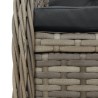 Ensemble à manger de jardin 5 pcs coussins gris résine tressée 625464625464