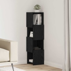 Meuble d'angle Chêne noir 25,5x25x102cm Bois d'ingénierie 625465625465