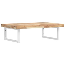 Étagère de vasque murale acier et bois massif d'acacia 625466625466