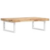 Étagère de vasque murale acier et bois massif d'acacia 625466625466