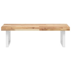Étagère de vasque murale acier et bois massif d'acacia 625466625466