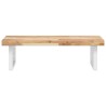 Étagère de vasque murale acier et bois massif d'acacia 625466625466