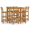 Ensemble de bar de jardin 7 pcs bois d'acacia solide 625467625467