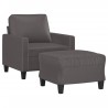 Fauteuil avec repose-pied Gris 60 cm Similicuir 625468625468