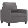 Fauteuil avec repose-pied Gris 60 cm Similicuir 625468625468