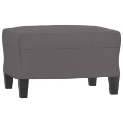 Fauteuil avec repose-pied Gris 60 cm Similicuir 625468625468