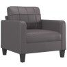 Fauteuil avec repose-pied Gris 60 cm Similicuir 625469625469