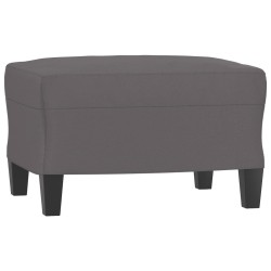 Fauteuil avec repose-pied Gris 60 cm Similicuir 625469625469