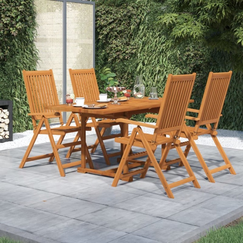 Ensemble à manger de jardin 5 pcs Bois d'acacia massif 120-170 cm 625471625471