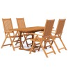 Ensemble à manger de jardin 5 pcs Bois d'acacia massif 120-170 cm 625471625471