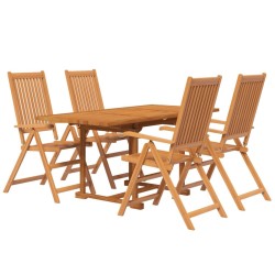 Ensemble à manger de jardin 5 pcs Bois d'acacia massif 120-170 cm 625471625471