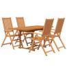 Ensemble à manger de jardin 5 pcs Bois d'acacia massif 120-170 cm 625471625471