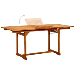 Ensemble à manger de jardin 5 pcs Bois d'acacia massif 120-170 cm 625471625471