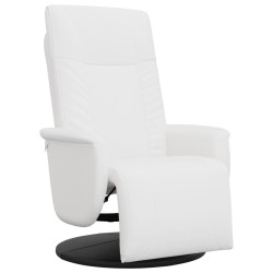Fauteuil inclinable avec repose-pieds blanc similicuir 625472625472