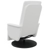 Fauteuil inclinable avec repose-pieds blanc similicuir 625472625472