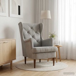 Fauteuil Gris clair Velours 625474625474
