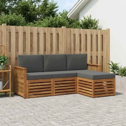 Ensemble de canapés d'extérieur 4 pcs Naturel et Anthracite 625477625477