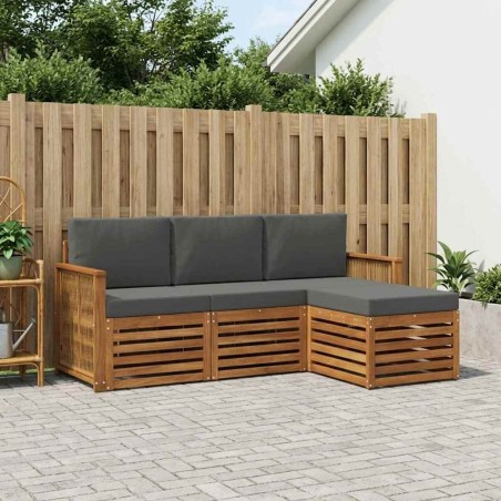 Ensemble de canapés d'extérieur 4 pcs Naturel et Anthracite 625477625477