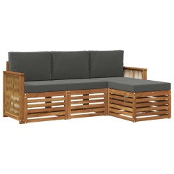 Ensemble de canapés d'extérieur 4 pcs Naturel et Anthracite 625477625477