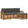 Ensemble de canapés d'extérieur 4 pcs Naturel et Anthracite 625477625477