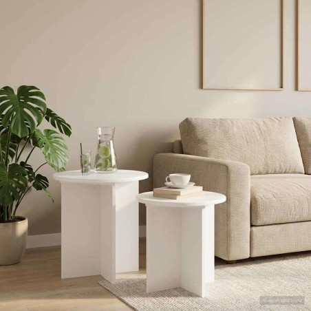 Ensemble de tables d'appoint 2 pcs Bois d’ingénierie 625478625478