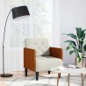 Fauteuil canapé avec accoudoirs couleur crème 55 cm velours 625482625482