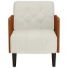 Fauteuil canapé avec accoudoirs couleur crème 55 cm velours 625482625482