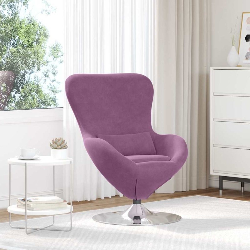 Fauteuil œuf Violet Velours 625485625485