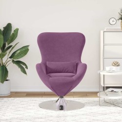Fauteuil œuf Violet Velours 625485625485
