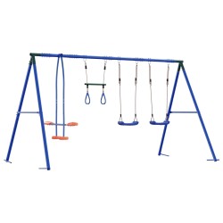Ensemble de balançoires d'extérieur Multicolore Acier et PE 625492625492