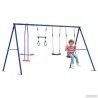 Ensemble de balançoires d'extérieur Multicolore Acier et PE 625492625492