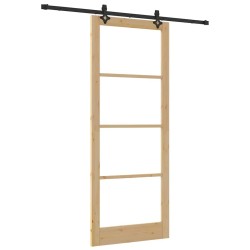 Porte coulissante ORKDAL Naturel et Noir 93 x 232 cm 625493625493