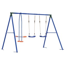 Ensemble de balançoires d'extérieur Multicolore Acier et PE 625494625494
