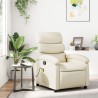 Fauteuil de massage inclinable crème similicuir 625498625498