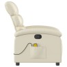 Fauteuil de massage inclinable crème similicuir 625498625498