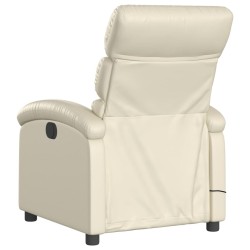 Fauteuil de massage inclinable crème similicuir 625498625498