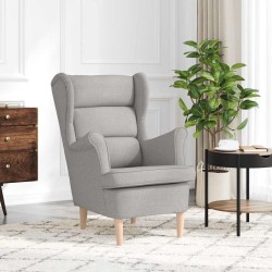 Fauteuil gris nuage 74x84x100 cm tissu 625503625503
