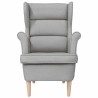 Fauteuil gris nuage 74x84x100 cm tissu 625503625503