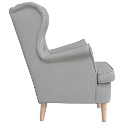 Fauteuil gris nuage 74x84x100 cm tissu 625503625503