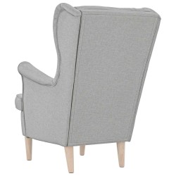 Fauteuil gris nuage 74x84x100 cm tissu 625503625503
