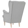Fauteuil gris nuage 74x84x100 cm tissu 625503625503