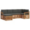 Ensemble de canapé d'angle 6 pcs Naturel et Anthracite 625504625504