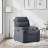 Fauteuil inclinable de massage gris foncé velours 625506625506