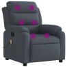 Fauteuil inclinable de massage gris foncé velours 625506625506
