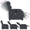 Fauteuil inclinable de massage gris foncé velours 625506625506