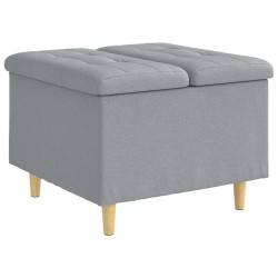 Pouf de rangement avec coussin Gris clair 60 x 60 x 45 cm tissu 625510625510